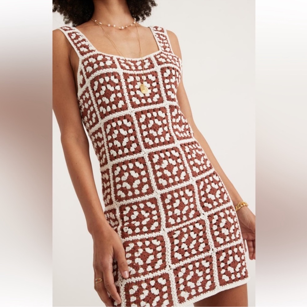 Marine Layer—Celeste Crochet Knit mini dress